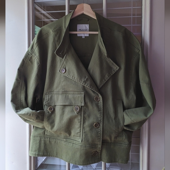 Madewell Felton Military-inspired Jacket, Green, XL - Picture 2 of 5